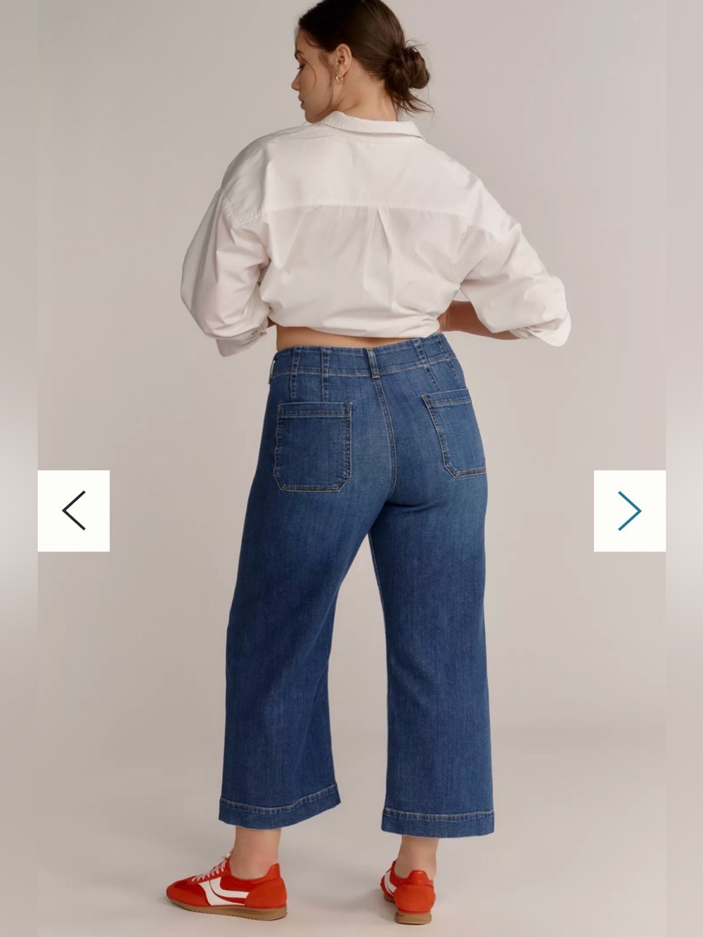 Maeve Colette High-Rise Wide-Leg Cropped Jeans Anthropologie $138 Size 22W NWOT - Picture 3 of 8